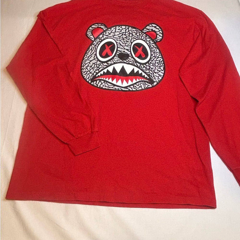 BAWS Red Graphic Long Sleeve Tee – Size XL Streetwear Vibes